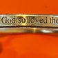 Pre-Owned James Avery Retired Sterling Silver John 3:16 Bangle Bracelet RARE