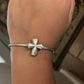 Pre-Owned James Avery Retired Sterling Silver St Teresa Cross Hook On Bracelet