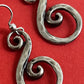 Pre-Owned James Avery Retired Sterling Silver Hammered Swirl Hook On Earrings