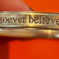 Pre-Owned James Avery Retired Sterling Silver John 3:16 Bangle Bracelet RARE