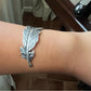 Pre-Owned James Avery Retired Sterling Silver Feather Cuff Bracelet