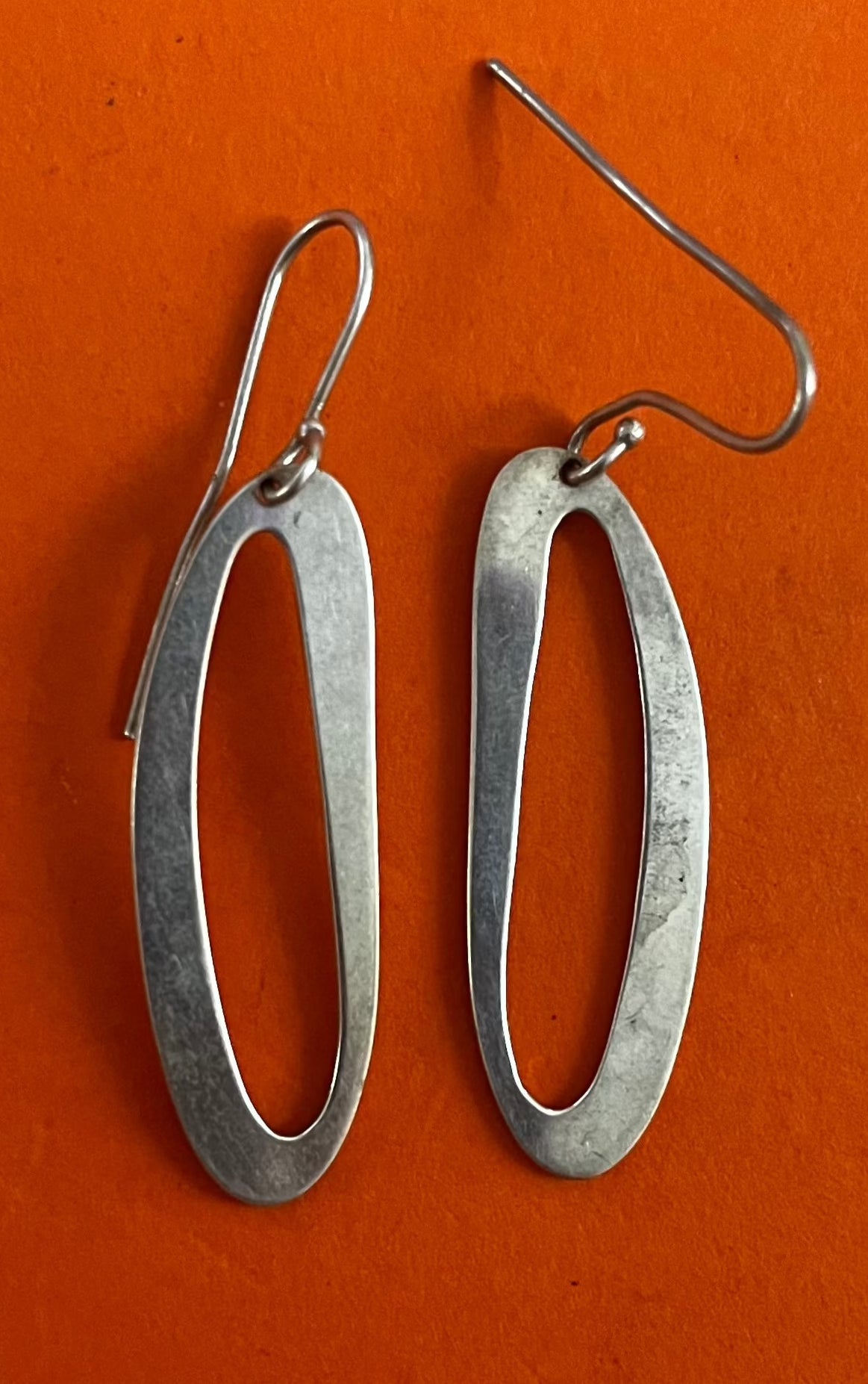 Pre-Owned James Avery Retired Sterling Silver Geometric Hook On Earrings