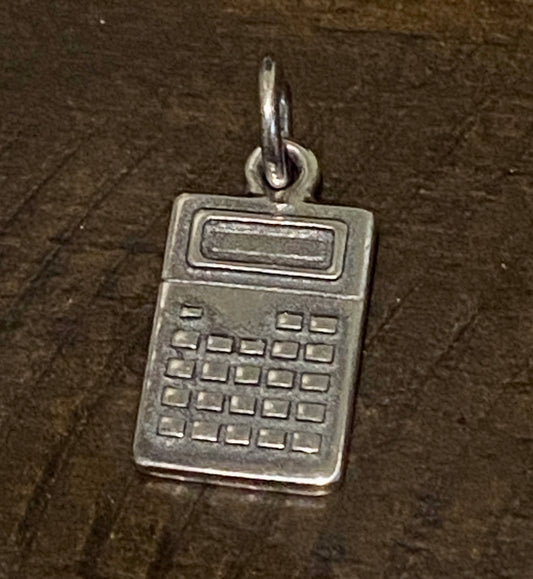 Pre Owned James Avery Rare Retired Silver CALCULATOR Charm