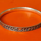 Pre-Owned Retired James Avery Sterling Silver Laugh Often Live Simply Love Deeply Bangle Bracelet