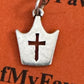 Pre Owned James Avery Retired Hard To Find Christ Is King Crown Cross Silver Charm