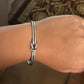 Pre-Owned James Avery Retired Sterling Silver Lovers Knot Cuff Bracelet