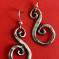 Pre-Owned James Avery Retired Sterling Silver Hammered Swirl Hook On Earrings