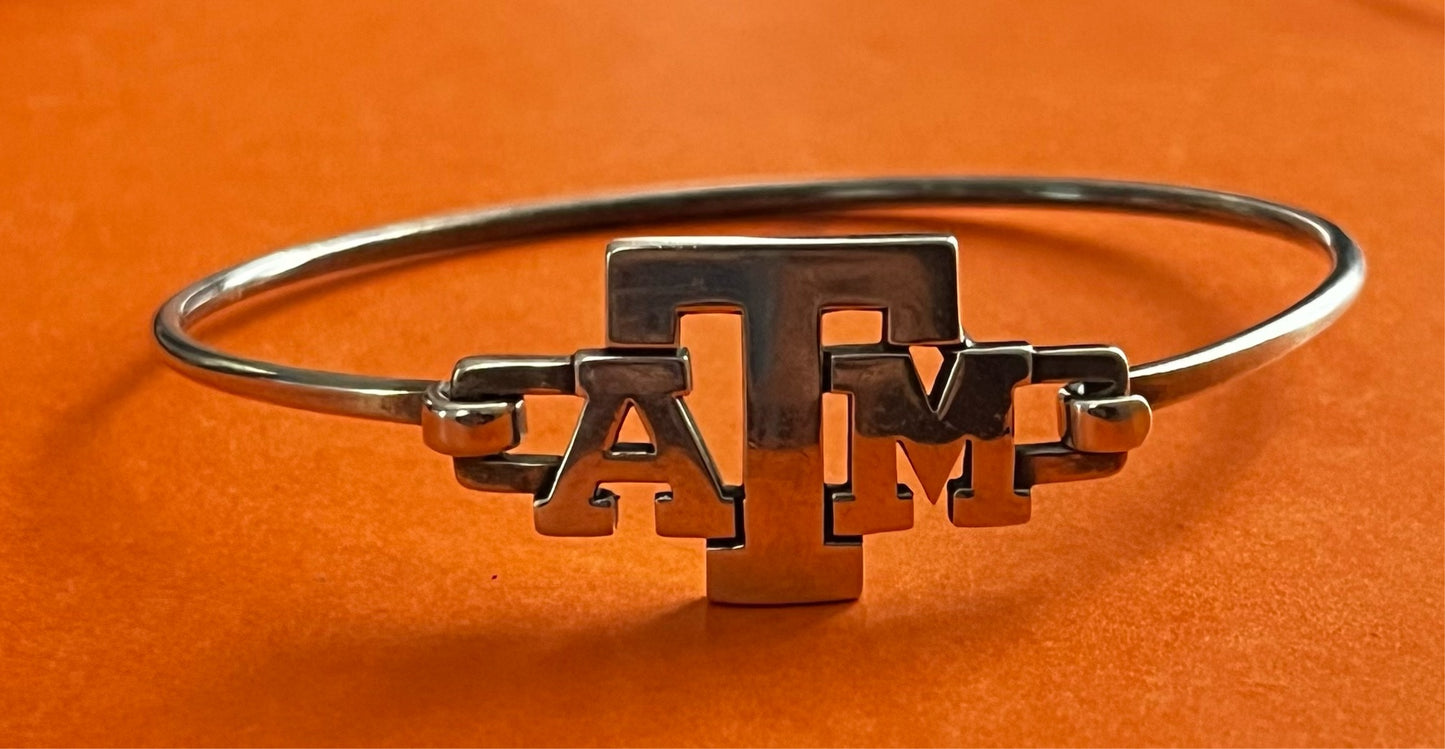 Pre-Owned James Avery Retired Sterling Silver A&M Hook On Bracelet