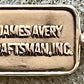 Preowned Retired Hard to Find James Avery 14k Gold Logo Tag Charm