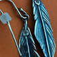 Pre-Owned James Avery Retired Sterling Silver Feather Dangle Earrings