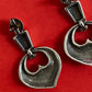 Pre-Owned James Avery Retired Sterling Silver Open Heart Beaded Post/Dangle Earrings