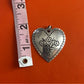 Pre-Owned Retired James Avery Silver Vintage Floral Heart Pendant