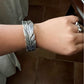 Pre-Owned James Avery Retired Sterling Silver Feather Cuff Bracelet