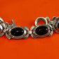 Pre-Owned James Avery Retired Sterling Silver Hammered Onyx Bracelet 7"