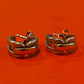 Pre-Owned James Avery Retired Sterling Silver & 14k Gold Enduring Bond Earrings