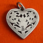 Pre-Owned James Avery Retired Sterling Silver Flower in Bloom Heart Pendant or Charm