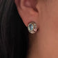 Pre-Owned James Avery Retired HTF Sterling Silver and 14k Gold Topaz Christina Earrings