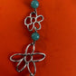 Pre-Owned James Avery Retired HTF Silver Freeform Flower With Chalcedony Beads Necklace