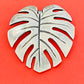 Pre-Owned James Avery Retired & HTF Large Monstera Silver Leaf Pendant