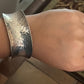 Pre-Owned James Avery Retired Sterling Silver Wide Large Hammered Cuff Bracelet