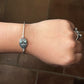 Pre-Owned James Avery Retired Sterling Silver & Turquoise Hook On Owl Bracelet