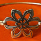 Pre-Owned James Avery Retired Sterling Silver Flower Hook On Bracelet