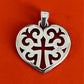 Pre-Owned Retired James Avery Silver Large Regal Heart Pendant