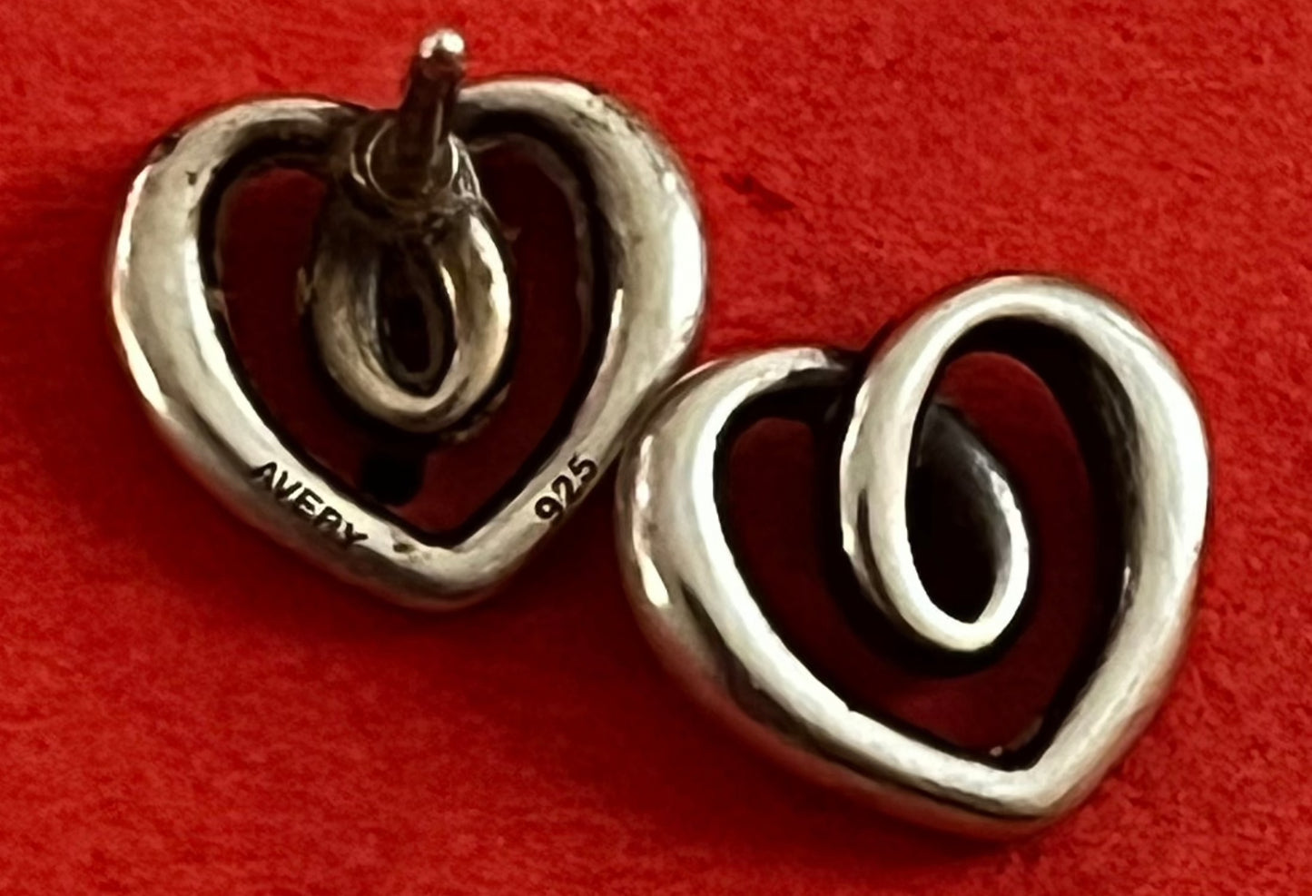 Pre-Owned James Avery Retired Sterling Silver Heart Strings Earrings