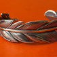 Pre-Owned James Avery Retired Sterling Silver Feather Cuff Bracelet