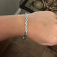 Pre-Owned Retired James Avery Sterling Silver Hammered Twisted Wire Bangle Bracelet