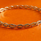 Pre-Owned Retired James Avery Sterling Silver Hammered Twisted Wire Bangle Bracelet