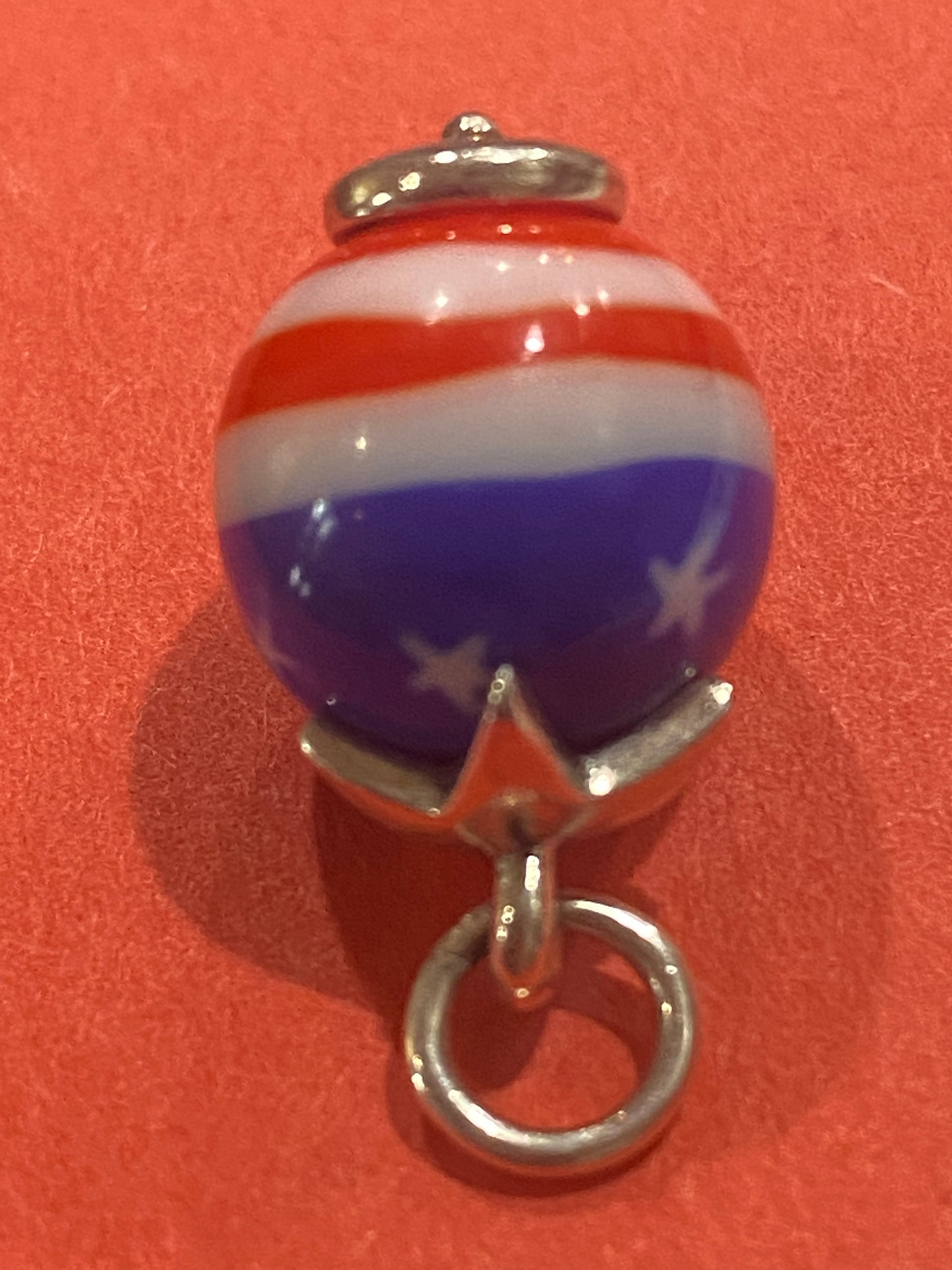 Pre-Owned James Avery Retired HTF USA Stars and Stripes Finial