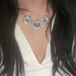 Pre-Owned Retired James Avery Silver Flower Turquoise Necklace