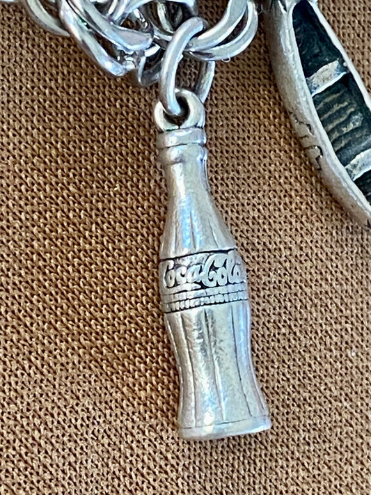 Pre-Owned James Avery Retired RARE HTF Silver Coke Bottle Charm