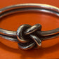 Pre-Owned James Avery Retired Bold Silver Lovers Knot Bangle Clasp Bracelet M