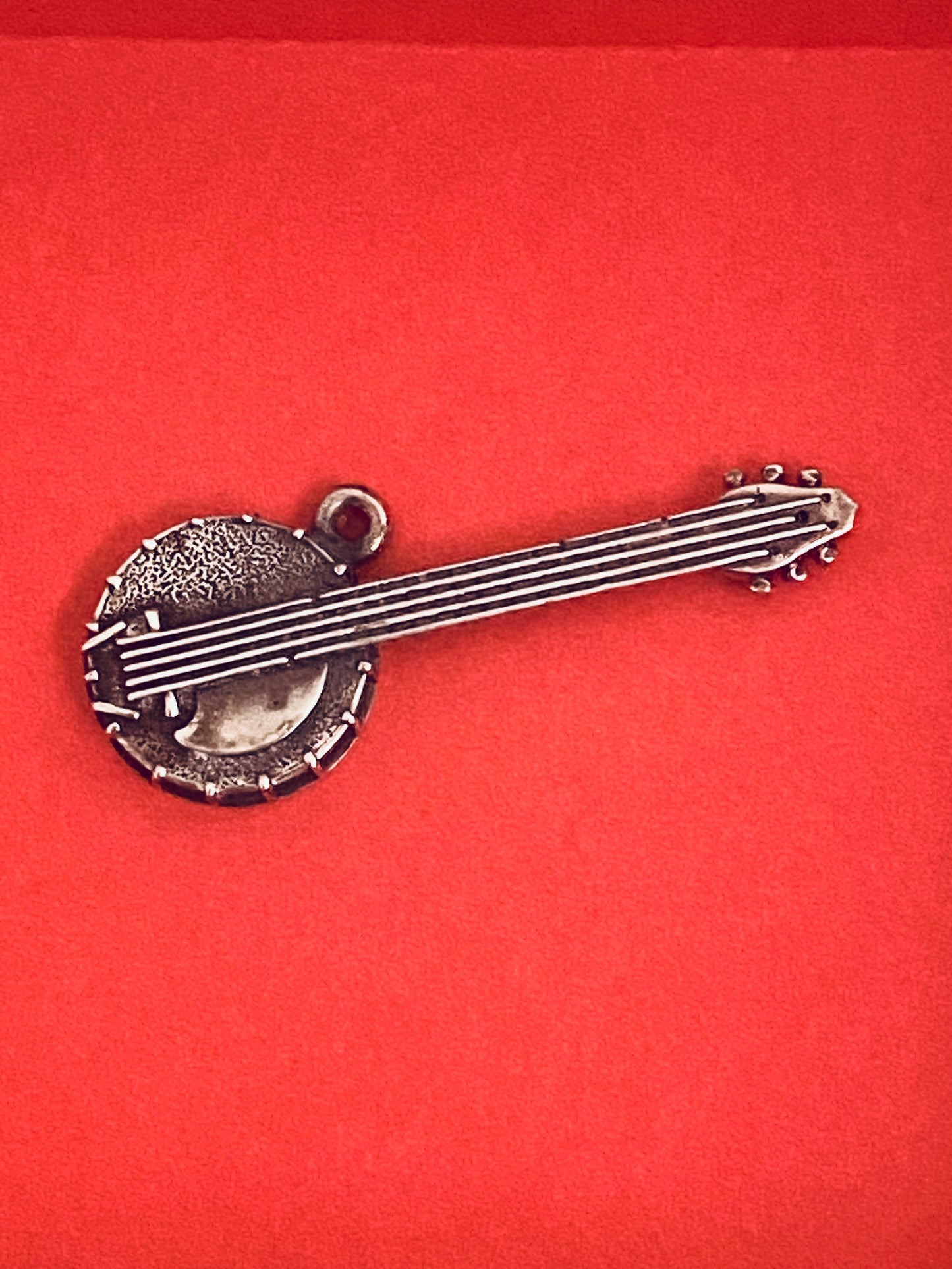 Pre-Owned James Avery Rare & HTF Silver 3D Banjo Charm