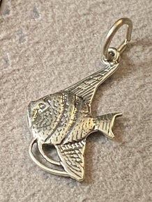 .925 Sterling Silver Fish Charm