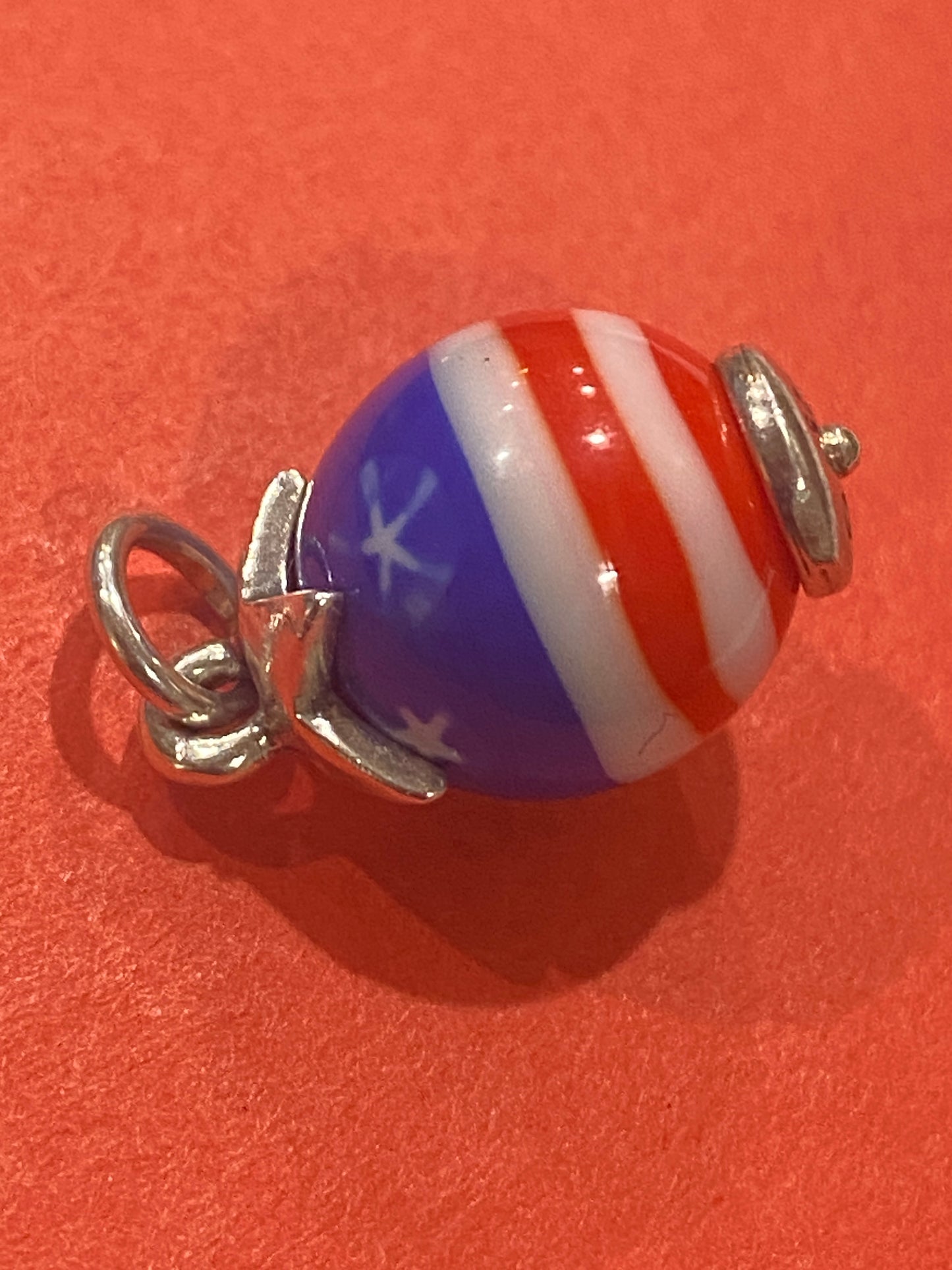 Pre-Owned James Avery Retired HTF USA Stars and Stripes Finial