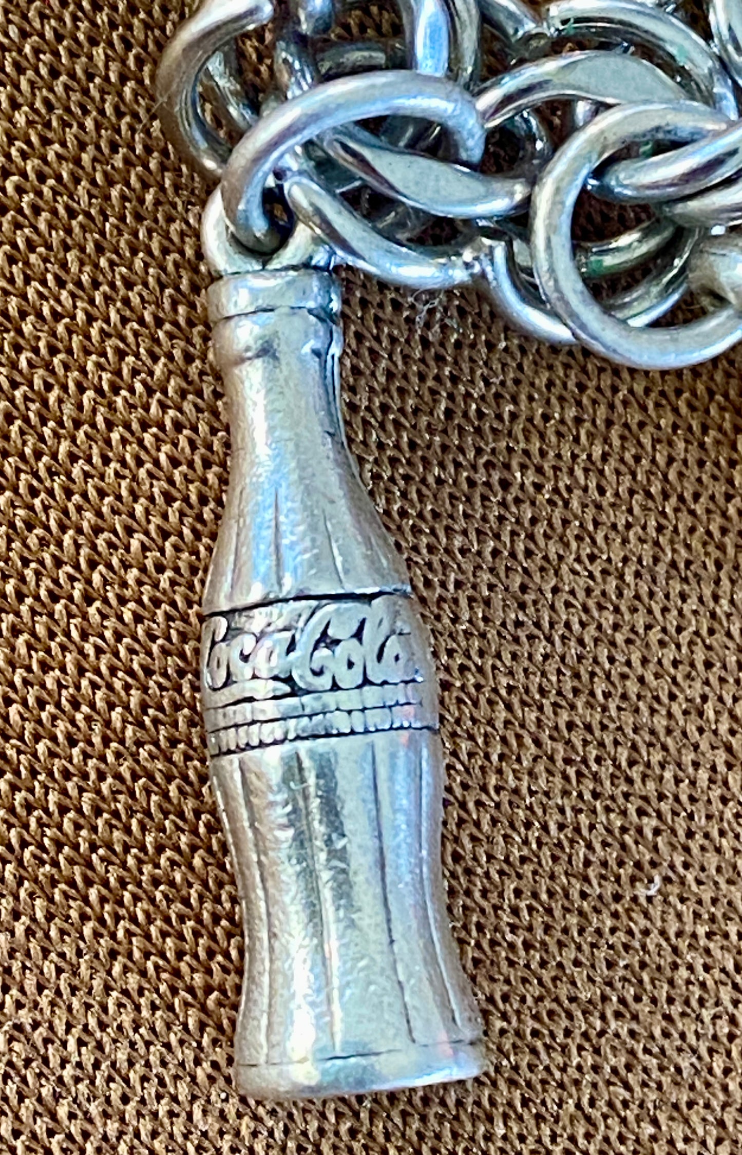 Pre-Owned James Avery Retired RARE HTF Silver Coke Bottle Charm