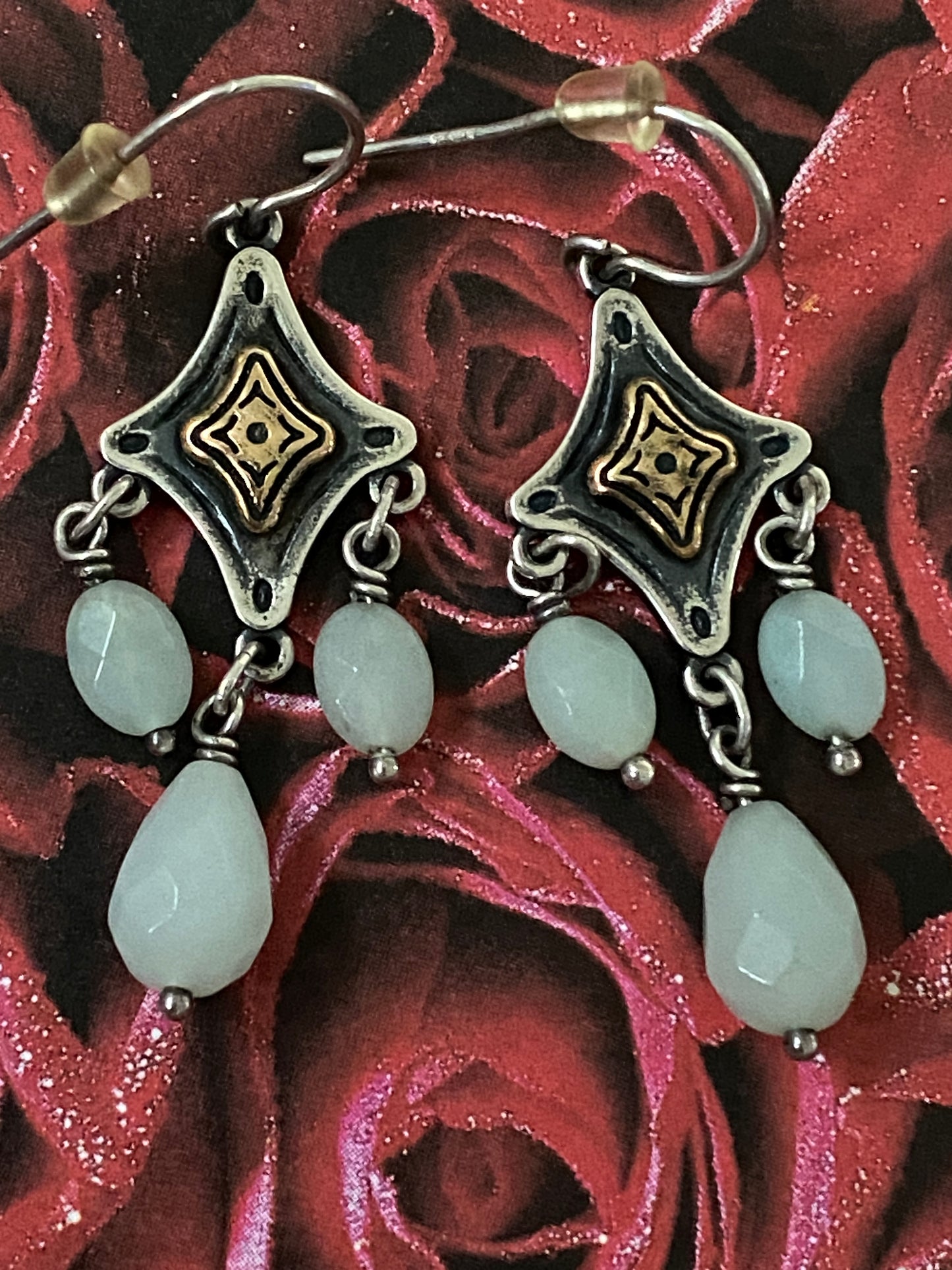 Pre-Owned James Avery Retired Tessares Amazonite Dangle Earrings