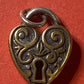 Pre-Owned James Avery Retired Verona Silver and Bronze Heart Lock Charm