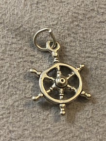 .925 Sterling Silver Boat Wheel Charm