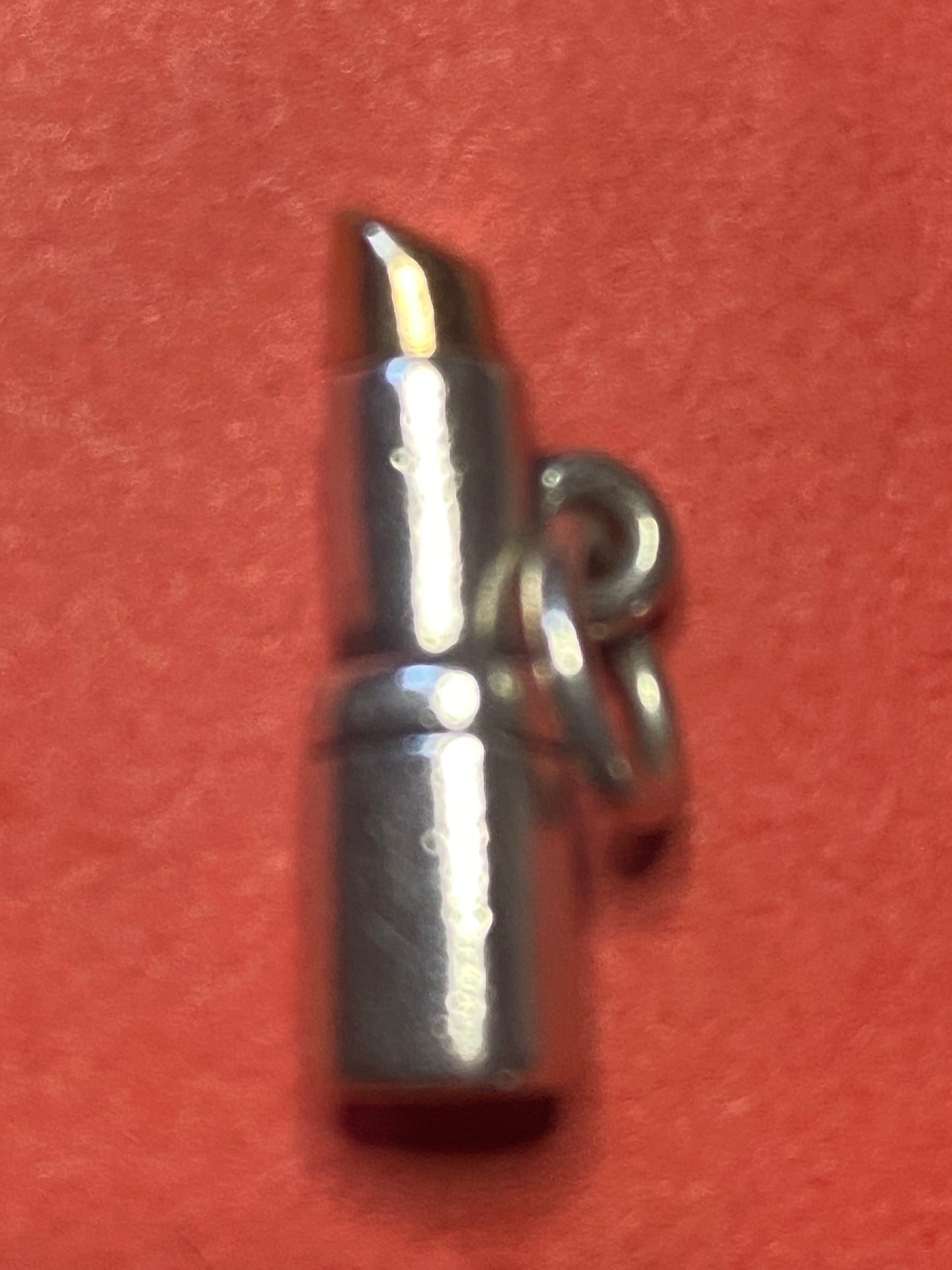 Pre-Owned James Avery Reitred 14k Gold & Silver Lipstick Charm