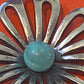 Pre-Owned Retired James Avery Silver Flower Turquoise Necklace