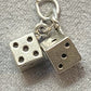 .925 Sterling Silver Dice Charm