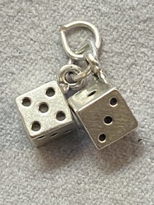 .925 Sterling Silver Dice Charm