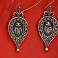 Pre-Owned James Avery Retired Paisley Owl Earrings