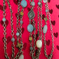 Pre-Owned Retired James Avery TESSARES AMAZONITE & MOP 44” Silver & Bronze Necklace