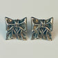 Pre Owned Retired HTF Silver Bow Post Earrings