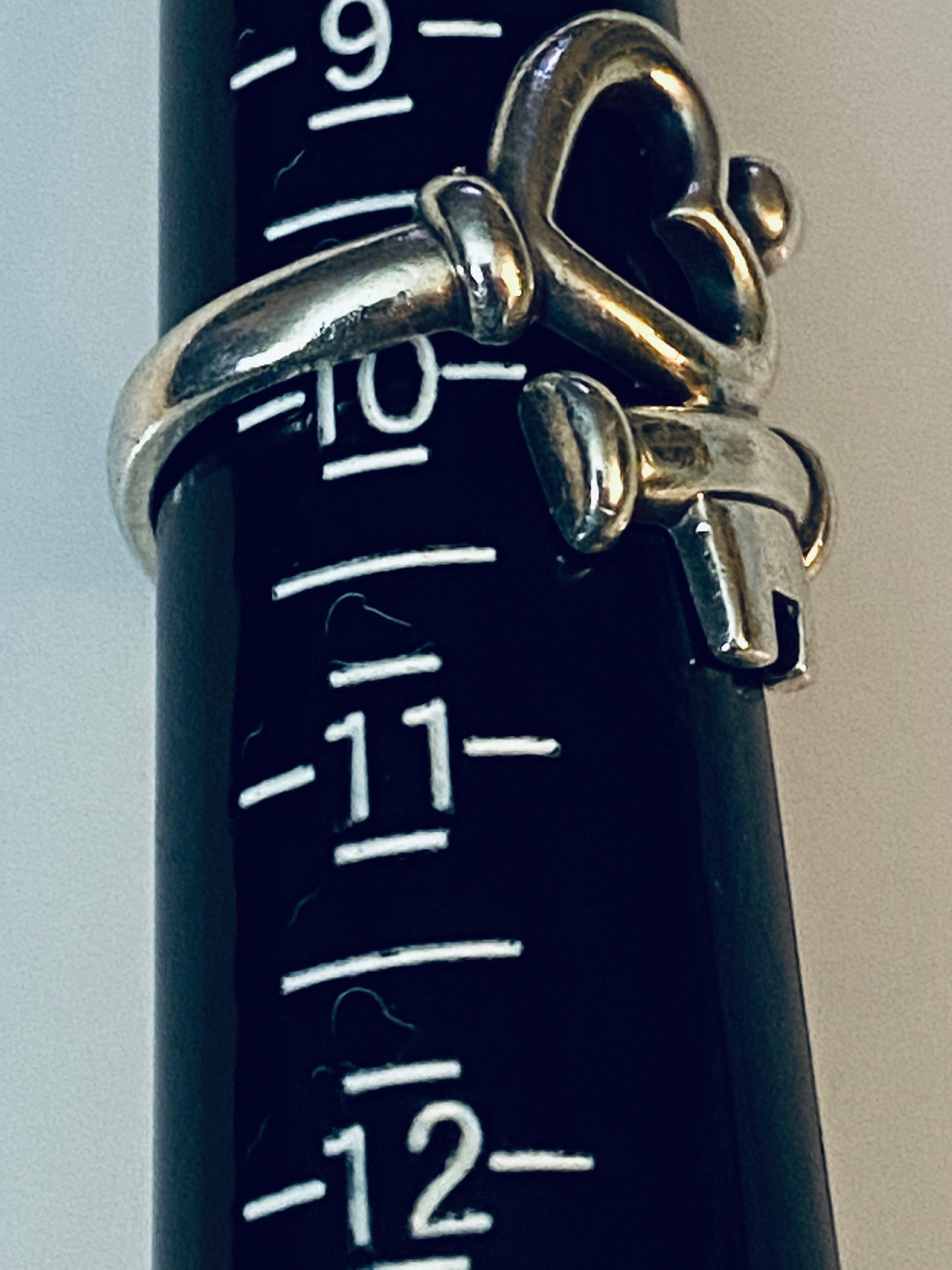 Pre-Owned Silver Key to My Heart Ring Size 10